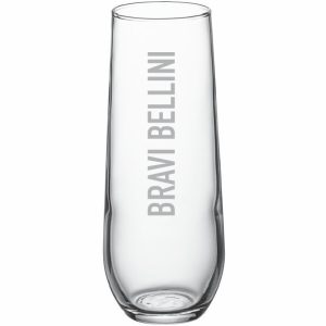 Custom Laser Engraved Libbey® 228 8.5 oz. Stemless Flute Glass