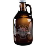 Custom Laser Engraved Libbey® 32 Oz. Amber Growler with Lid