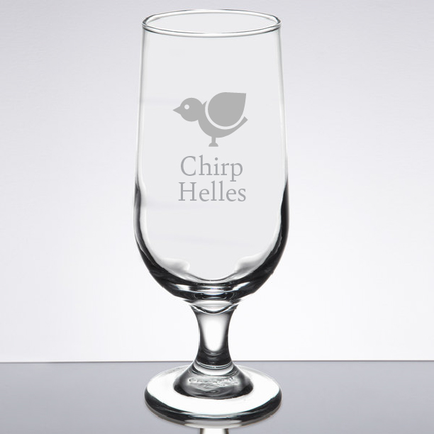 Custom Laser Engraved Libbey® 3730 Embassy 14 oz. Stemmed Pilsner Glass