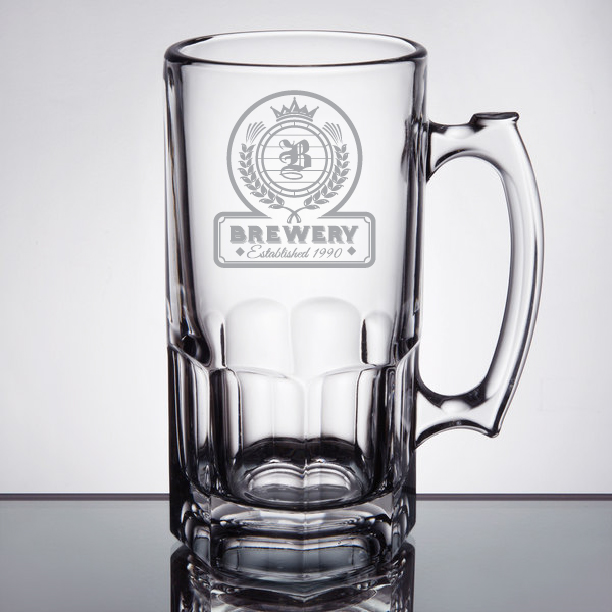 Custom Laser Engraved Libbey® 5262 Gibraltar 1 Liter Super Beer Mug