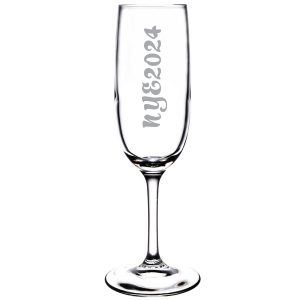 Custom Laser Engraved Libbey® 8595SR Bristol Valley 6 oz. Flute Glass