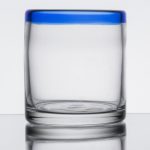 Custom Laser Engraved Libbey® 92302 Aruba 12 oz. Old Fashioned Glass with Cobalt Blue Rim - 1