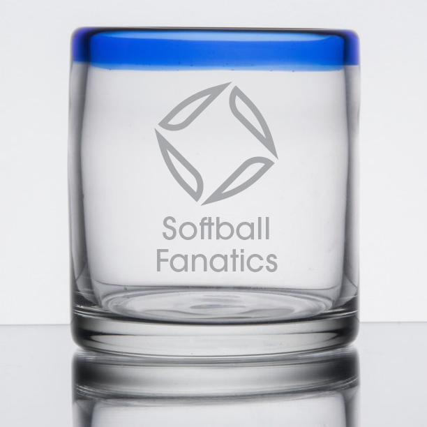 Laser-Engraved-Libbey®-92302-Aruba-12-oz-Old-Fashioned-Glass-with-Cobalt-Blue-Rim-GLS-L92302 Custom Laser Engraved Libbey® 92302 Aruba 12 oz. Old Fashioned Glass with Cobalt Blue Rim