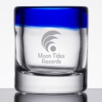Custom Laser Engraved Libbey® 92311 Aruba 2.5 oz. Shot Glass with Cobalt Blue Rim