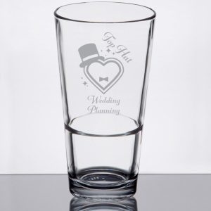 Custom Laser Engraved Libbey® Basics 17.25 oz. Rim Tempered Stackable Mixing Glass