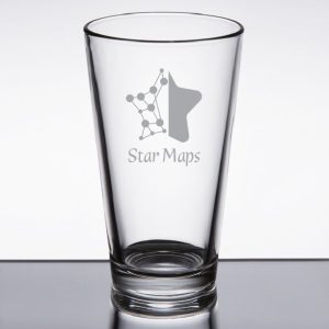 Custom Laser Engraved Libbey® Restaurant Basics 16 oz. Rim Tempered Pint Glass