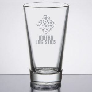 Custom Laser Engraved Libbey® Restaurant Basics 18 oz. Rim Tempered Mixing Glass