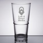 Custom Laser Engraved Libbey® Restaurant Basics 22 oz. Rim Tempered Stackable Mixing Glass