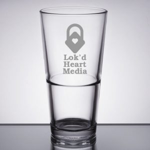 Custom Laser Engraved Libbey® Restaurant Basics 22 oz. Rim Tempered Stackable Mixing Glass