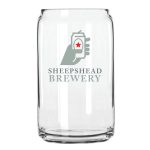 Custom Libbey Beer Can Glass
