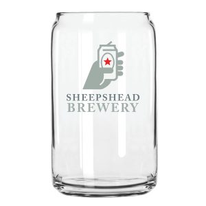 Custom Libbey Beer Can Glass