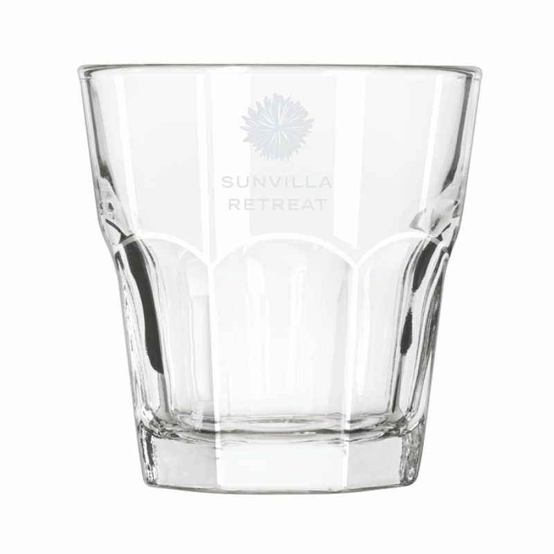 Custom Libbey Gibraltar Double Rocks Glass