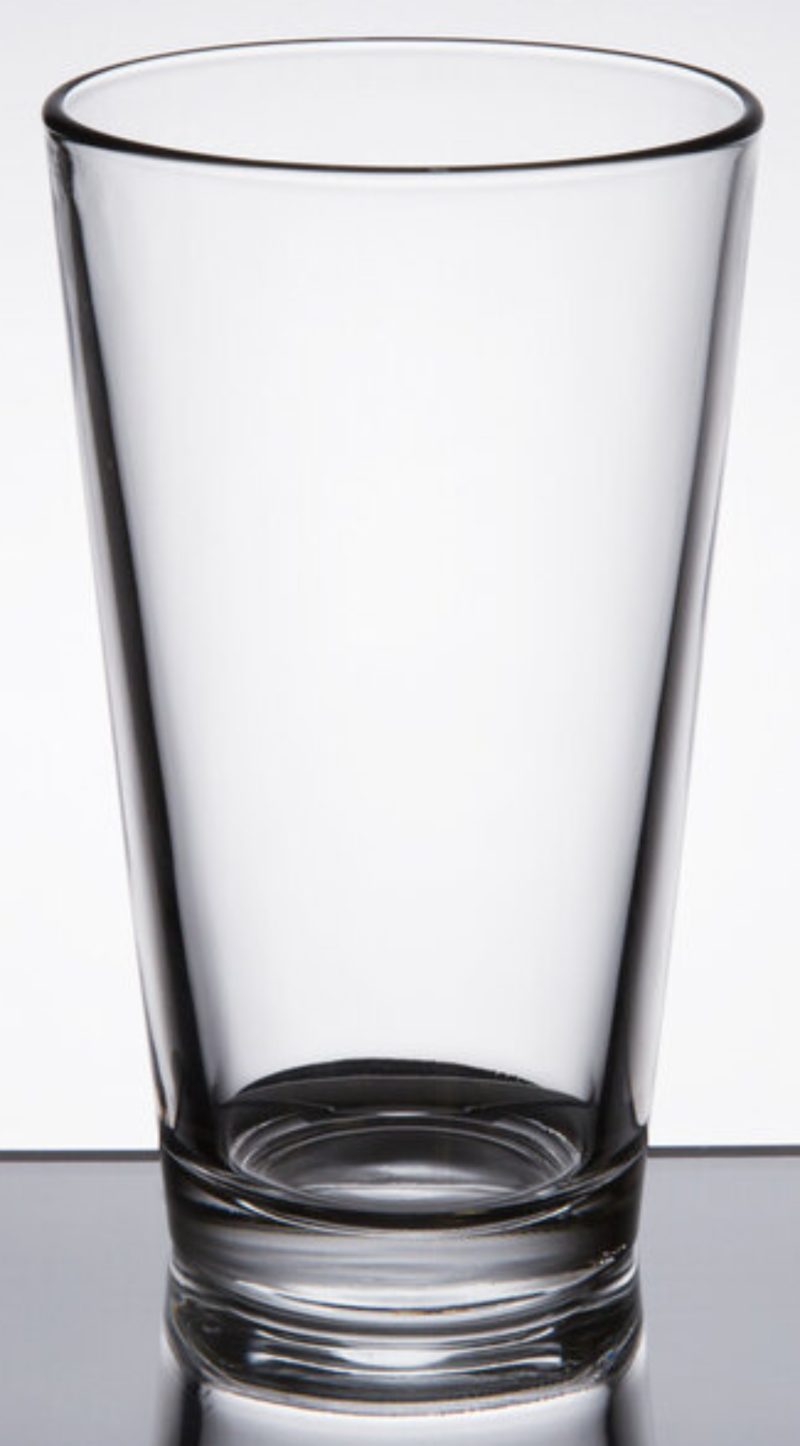 Custom Libbey Restaurant Basics 16 oz. Rim Tempered Pint Glass -Dishwasher Resistant - 1