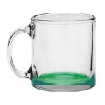 Custom Red Eye 13 oz Libbey Clear Glass Coffee Mug with Color Bottom - 2