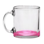 Custom Red Eye 13 oz Libbey Clear Glass Coffee Mug with Color Bottom - 3