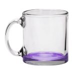 Custom Red Eye 13 oz Libbey Clear Glass Coffee Mug with Color Bottom - 4