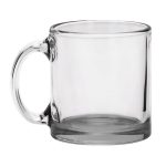Custom Red Eye 13 oz Libbey Clear Glass Coffee Mug with Color Bottom - 5