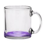 Custom Red Eye 13 oz Libbey Clear Glass Coffee Mug with Color Bottom - 8