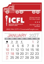 Custom Semi-Truck Shape Value Stick Adhesive Calendar - 3