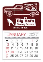 Custom Tow-Truck Shape Value Stick Adhesive Calendar - 1