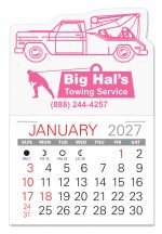 Custom Tow-Truck Shape Value Stick Adhesive Calendar - 5
