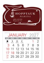 Custom Whale Shape Value Stick Adhesive Calendar - 1