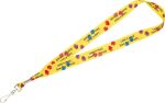 Custom Full Color 1" Lanyard w/ Swivel Hook