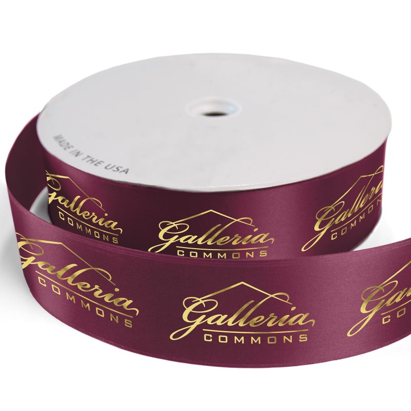 Custom 2 1/2" Badge Satin Ribbon - 100yrd Roll - Foil Print - 2