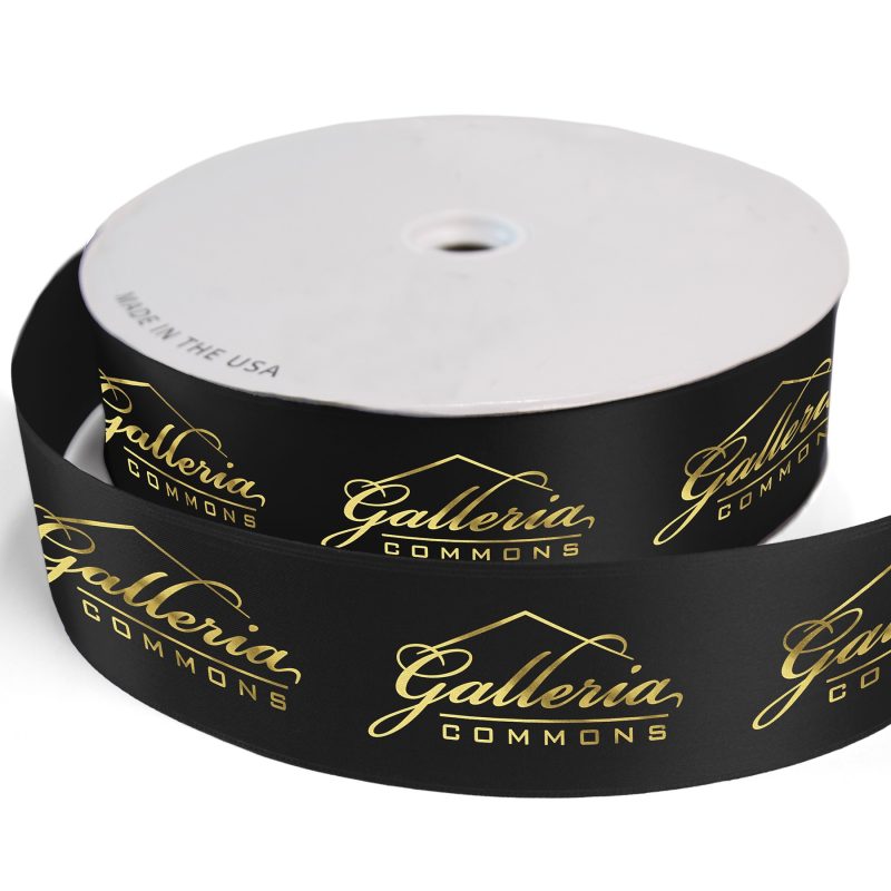 Custom 2 1/2" Badge Satin Ribbon - 100yrd Roll - Foil Print - 4