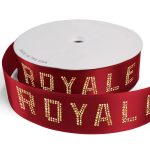 Custom 2 1/2" Badge Satin Ribbon - 100yrd Roll - Sparkle