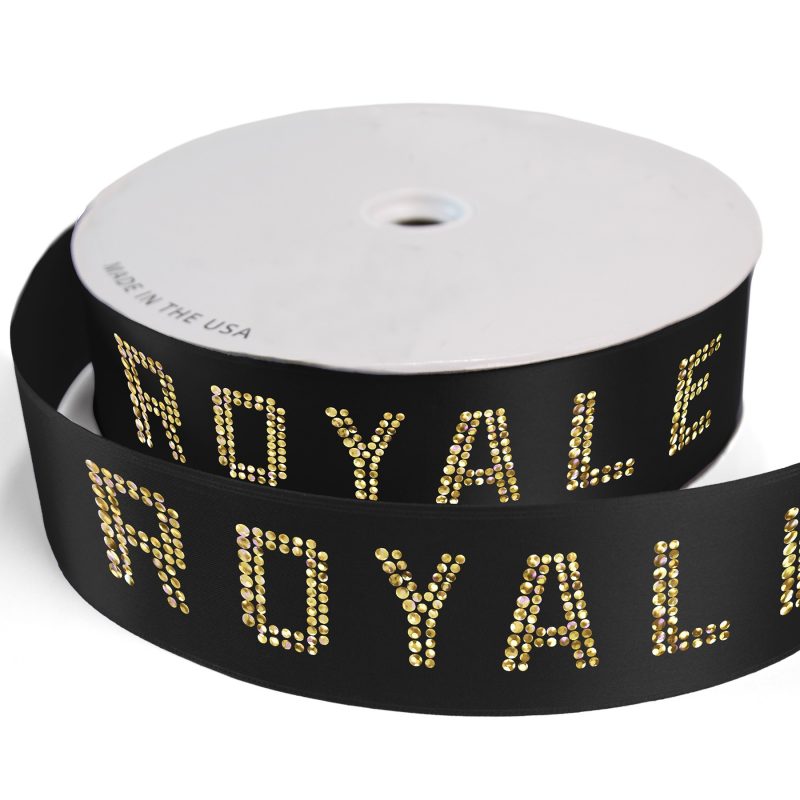 Custom 2 1/2" Badge Satin Ribbon - 100yrd Roll - Sparkle - 4
