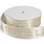 Custom 2 1/2" Badge Satin Ribbon - 100yrd Roll - Sparkle - 8