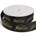 Custom 2 1/2" Badge Satin Ribbon - 25yrd Roll - Foil Print - 4