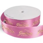 Custom 2 1/2" Badge Satin Ribbon - 25yrd Roll - Foil Print - 6