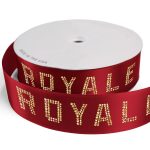 Custom 2 1/2" Badge Satin Ribbon - 25yrd Roll - Sparkle