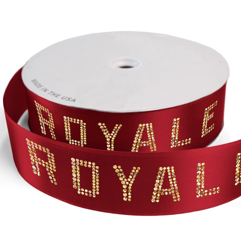 Custom 2 1/2" Badge Satin Ribbon - 25yrd Roll - Sparkle