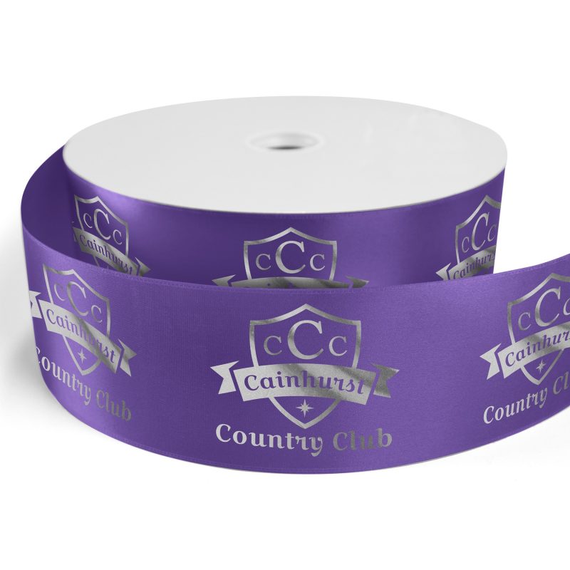 Custom 3" Badge Satin Ribbon - 100yrd Roll - Foil Print