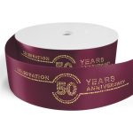 Custom 3" Badge Satin Ribbon - 50yrd Roll - Sparkle - 2