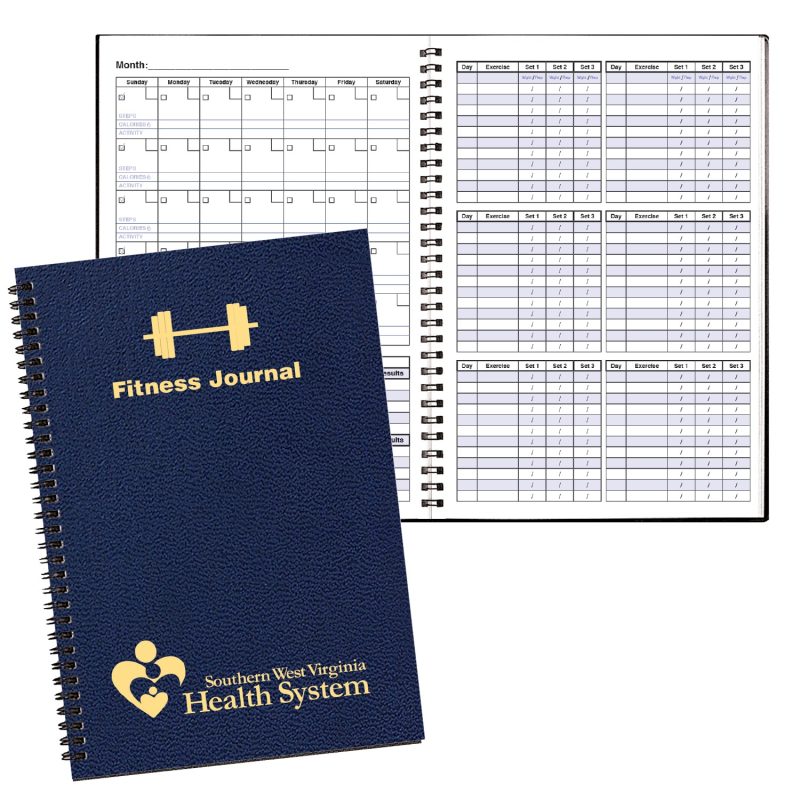 Custom Fitness Journal Large 7 x 10