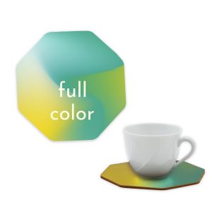 Custom Full Color Modern Octogonal Leather Coasters