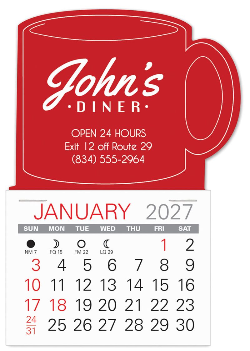Custom Mug Shape Easy Stick Calendar - 3