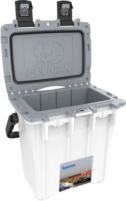 Custom Pelican 20QT Cooler WHITE - 6