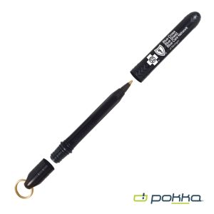 Custom Pokka® Pocket Pen w/Dock & Gold Keyring