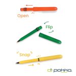 Custom Pokka® Pocket Pen w/Dock & Gold Keyring - 8