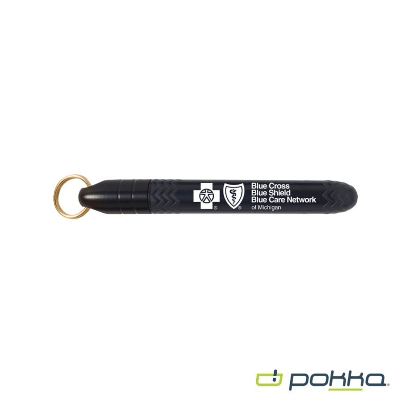Custom Pokka® Pocket Pen w/Dock & Gold Keyring - 9