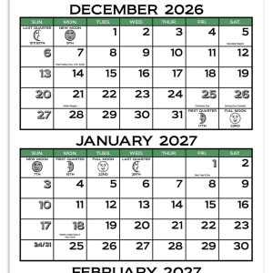 Custom Skinner & Kennedy® 3-Month Display 12-Sheet Calendar