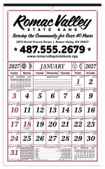 Custom Skinner & Kennedy® 7-Sheet Almanac