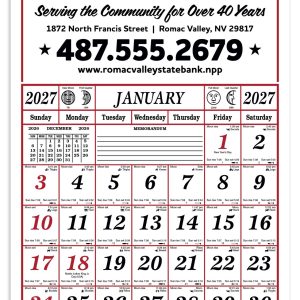 Custom Skinner & Kennedy® 7-Sheet Almanac
