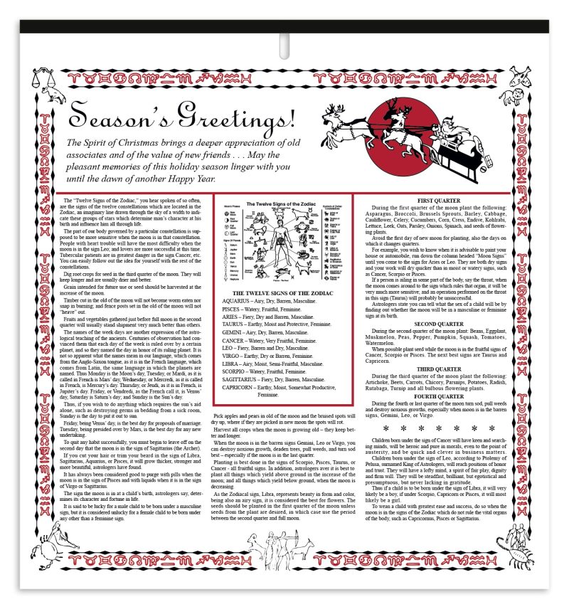 Custom Skinner & Kennedy® Almanac Calendar