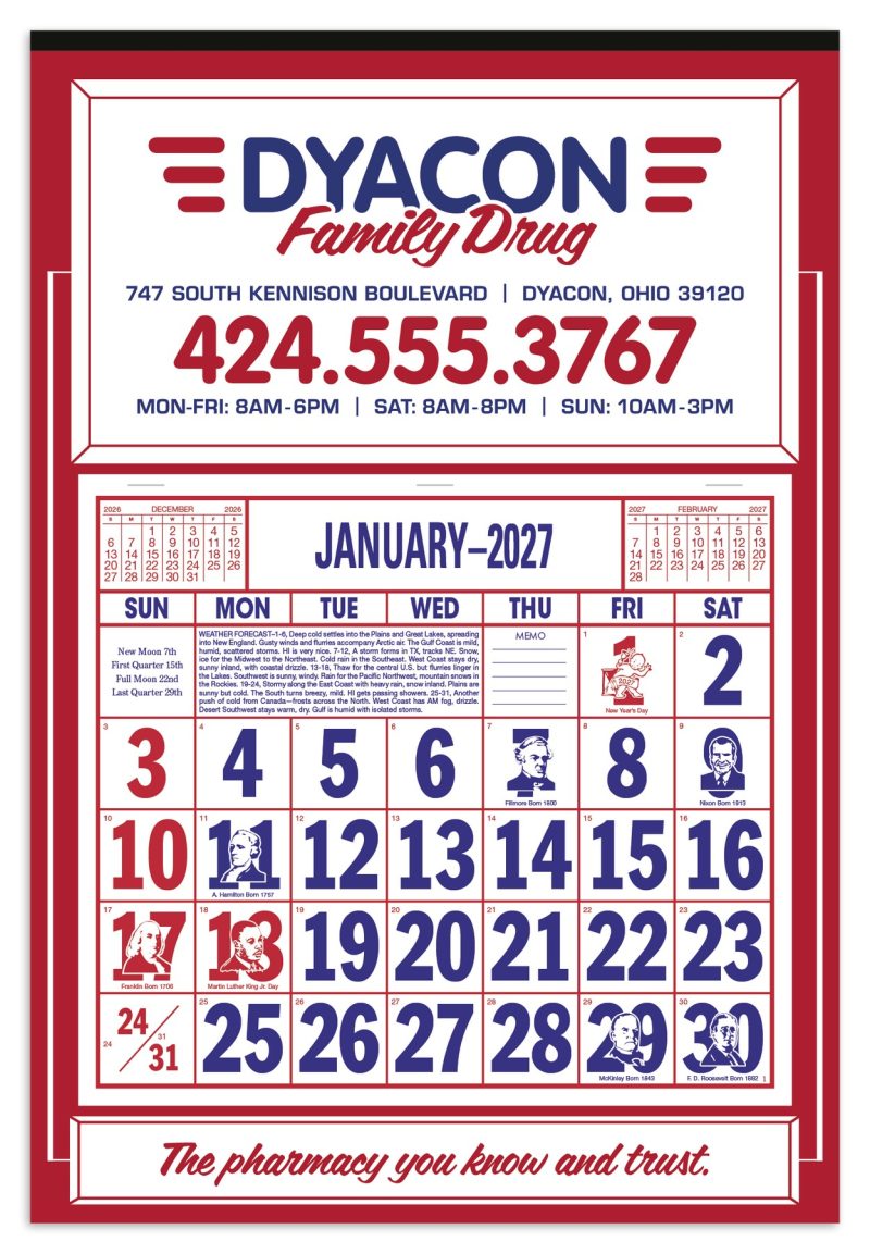 Custom Skinner & Kennedy® Apron Calendar - 3